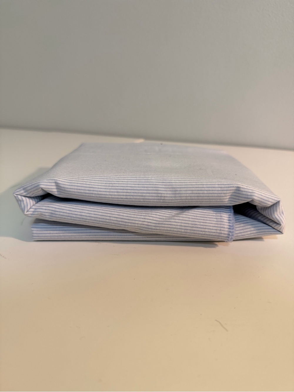 Cornflower Blue Pinstripe 100% Cotton Fabric 2.33 yards, 45” wide. - Picture 4 of 4